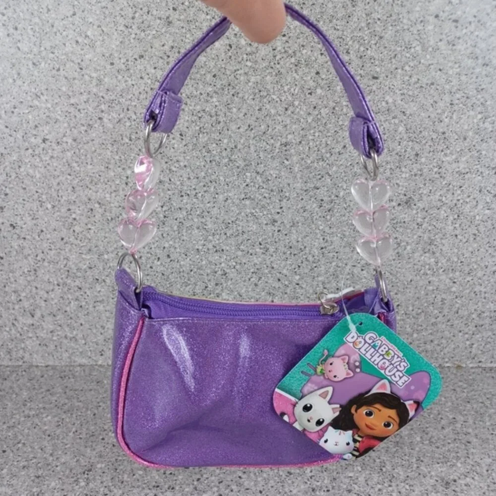 Purse Gabby's Dollhouse Glitter Shoulder Bag Girls Kids Fashion Accessory - Picture 6 of 7